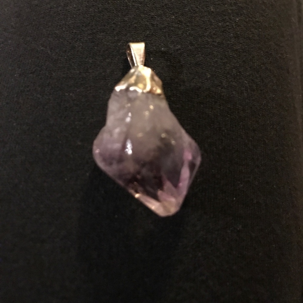 Artisan Handmade AMETHYST crystal necklace pendent